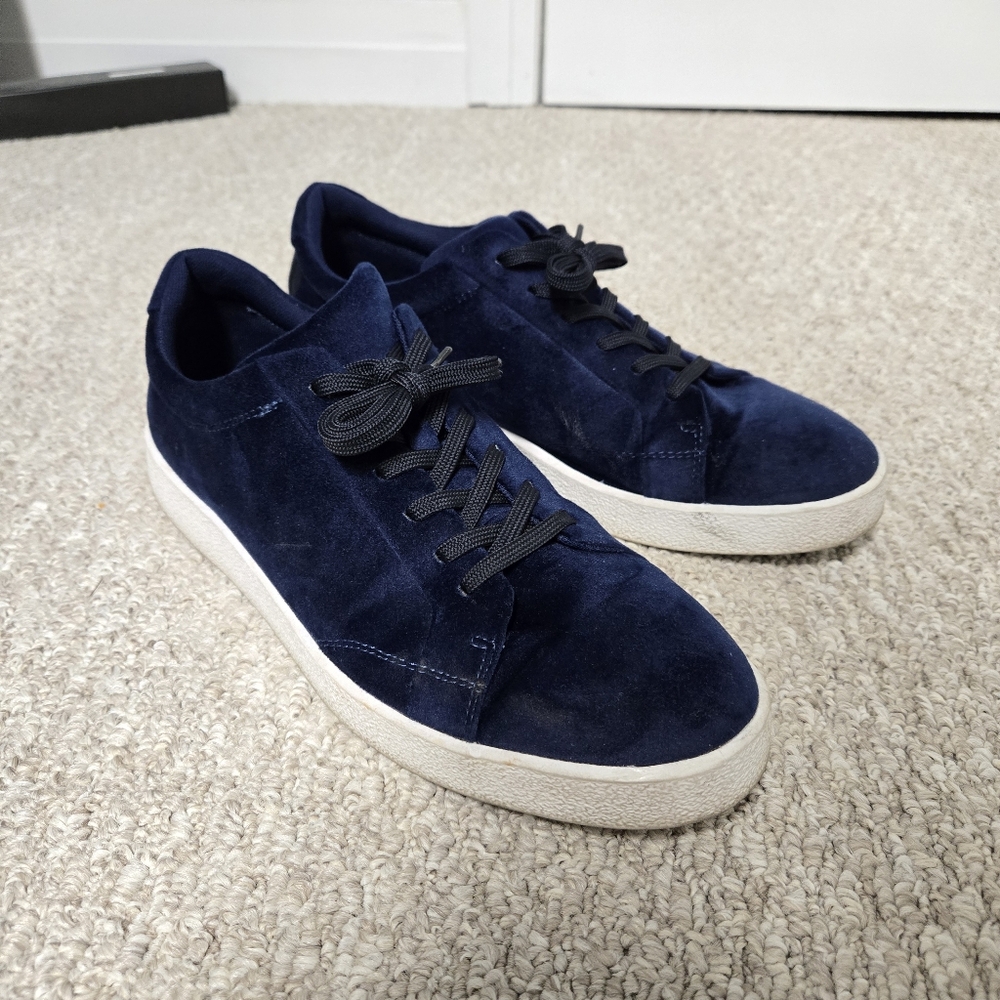 Mens h&m premium blue velvet sneakers